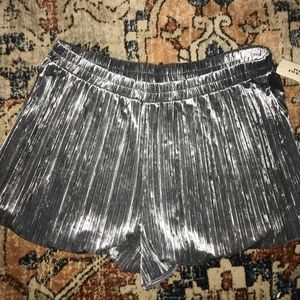 Velvet Knit Grey Flowy Shorts